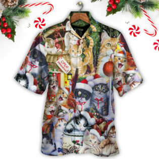 Christmas Cat Love Xmas - Hawaiian Shirt - Owl Ohh - Owl Ohh