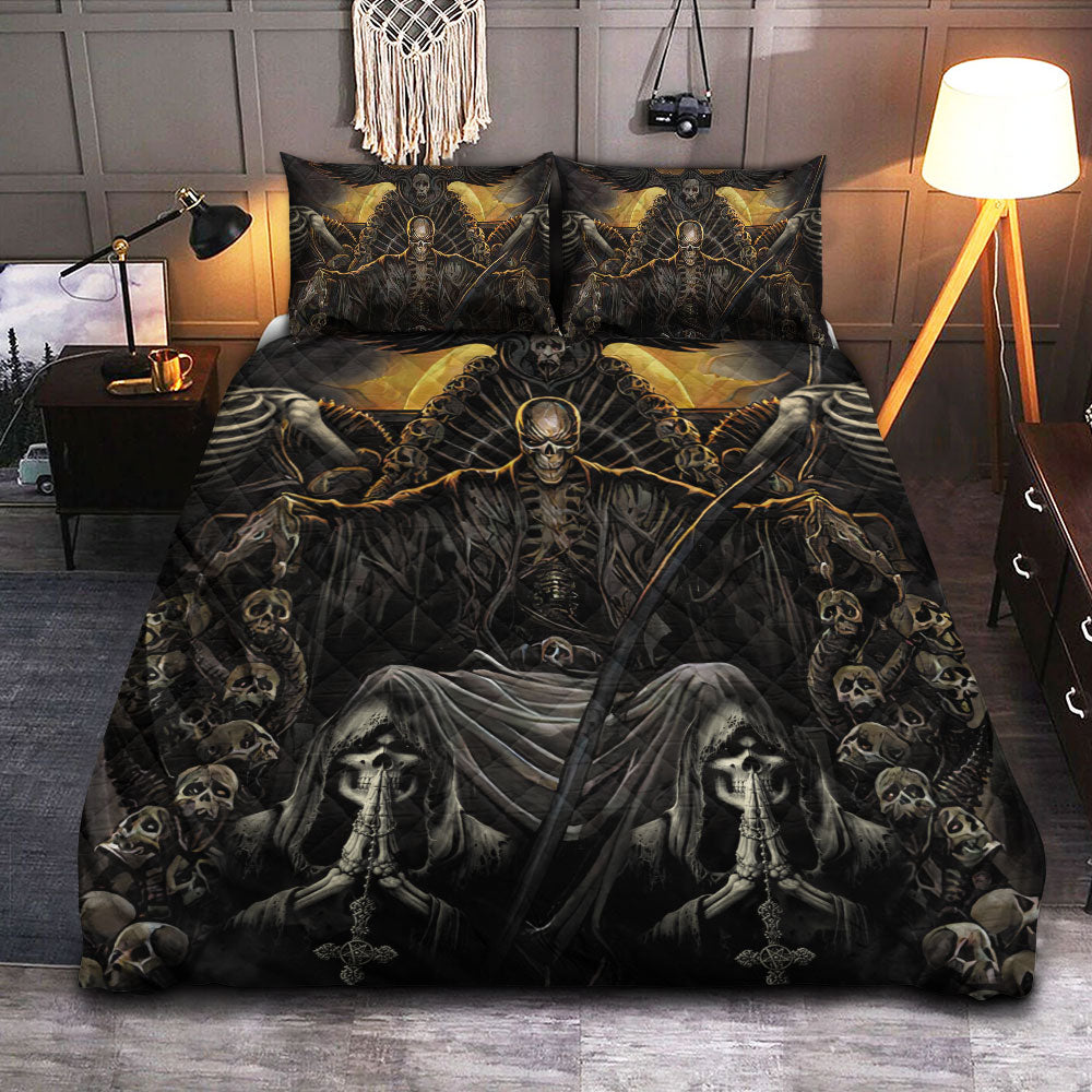 Skull So Cool In Night - Quilt Set - Owl Ohh-Owl Ohh