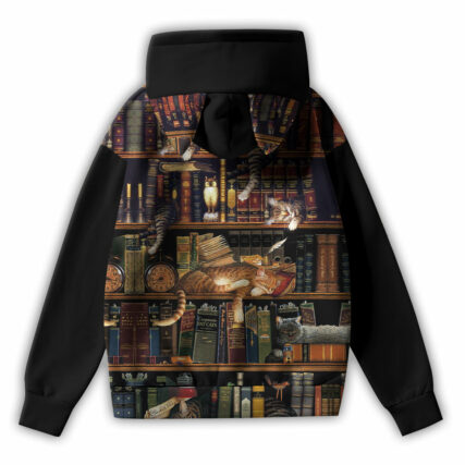 Book And Cat Sleep - Ears Hoodie - Owl Ohh - Owl Ohh
