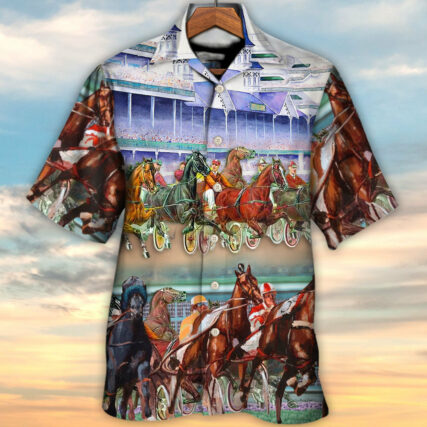 Harness Racing Horse Racing Horse Lover - Hawaiian Shirt - Owl Ohh for men and women, kids - Owl Ohh