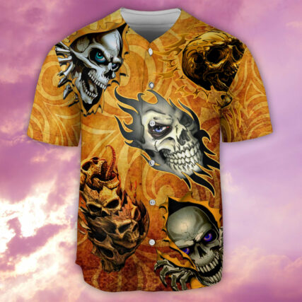 Skull And Fire My Style - Baseball Jersey - Owl Ohh - Owl Ohh