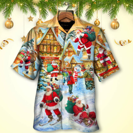Christmas Santa Claus In The Town Xmas Is Coming - Hawaiian Shirt - Owl Ohh - Owl Ohh