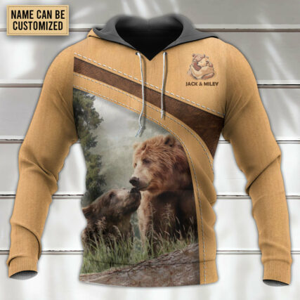 Bear An Old Bear Live Here With His Honey Personalized - Hoodie - Owl Ohh - Owl Ohh