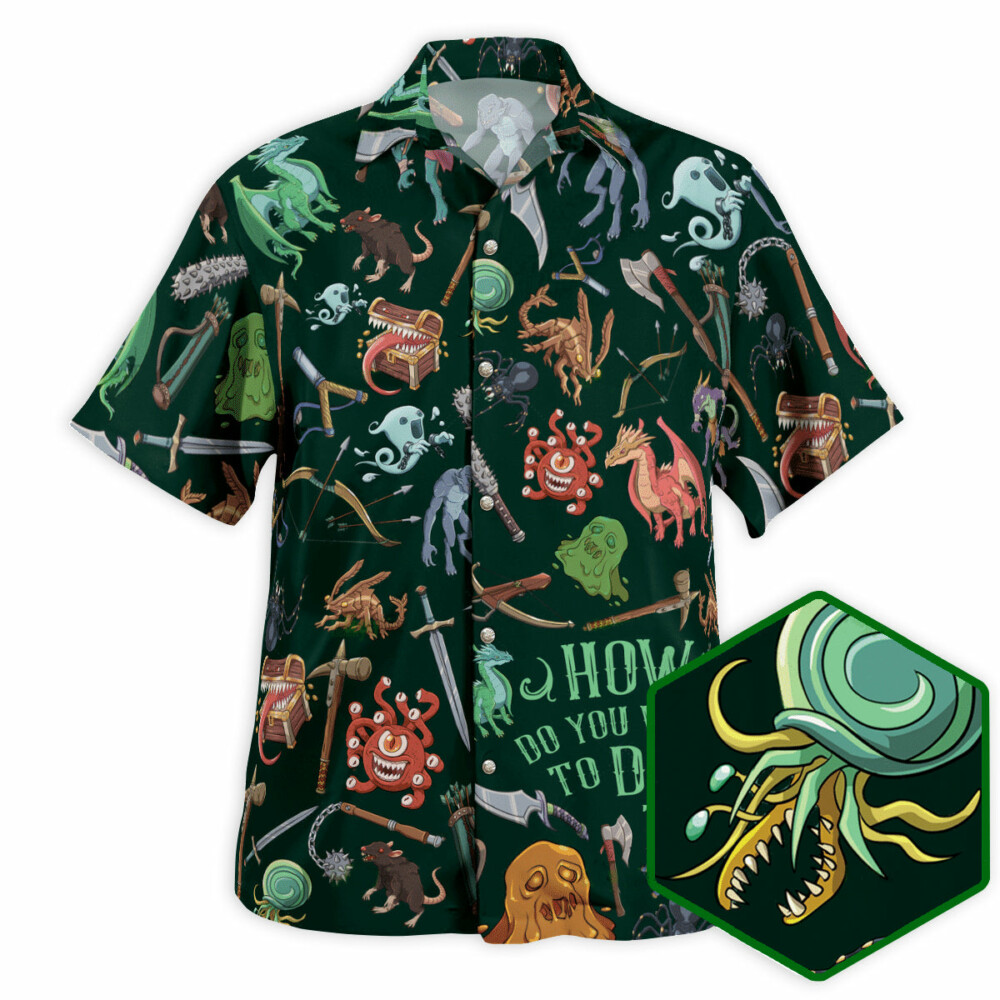 DnD Monsters How Do You Want To Do This - Hawaiian Shirt - Owl Ohh - Owl Ohh