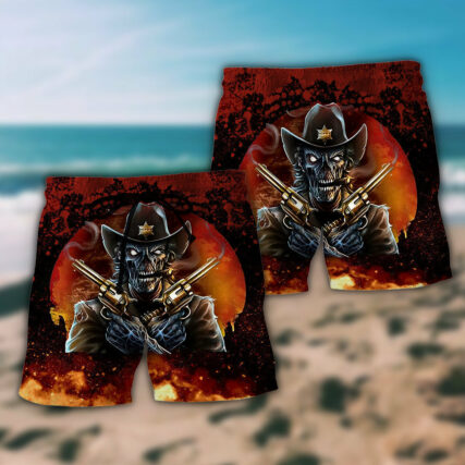 Skull Cowboy I’m Your Huckleberry - Beach Short - Owl Ohh - Owl Ohh
