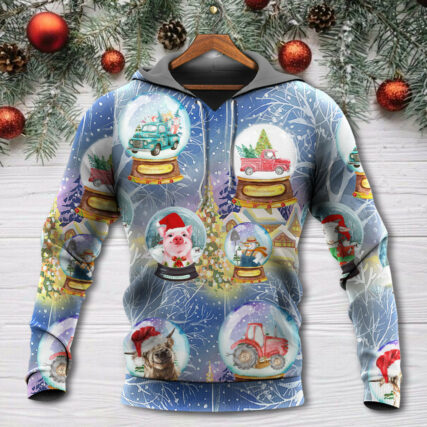 Christmas Farmer Xmas Funny Global - Hoodie - Owl Ohh - Owl Ohh
