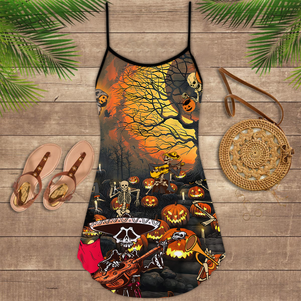 Halloween Skull Darkness Night - Summer Dress - Owl Ohh - Owl Ohh