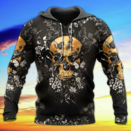 Skull Flowers Grow Out Of Dark Moments - Hoodie - Owl Ohh - Owl Ohh