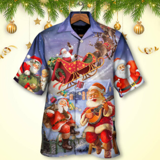 Christmas Santa Claus Funny Art Style - Hawaiian Shirt - Owl Ohh - Owl Ohh