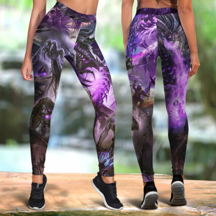 Skull Dragon Love Life Purple - Legging - Owl Ohh - Owl Ohh