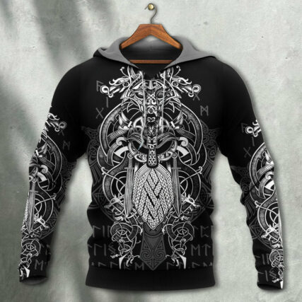 Viking Warrior Blood Pattern - Hoodie - Owl Ohh - Owl Ohh