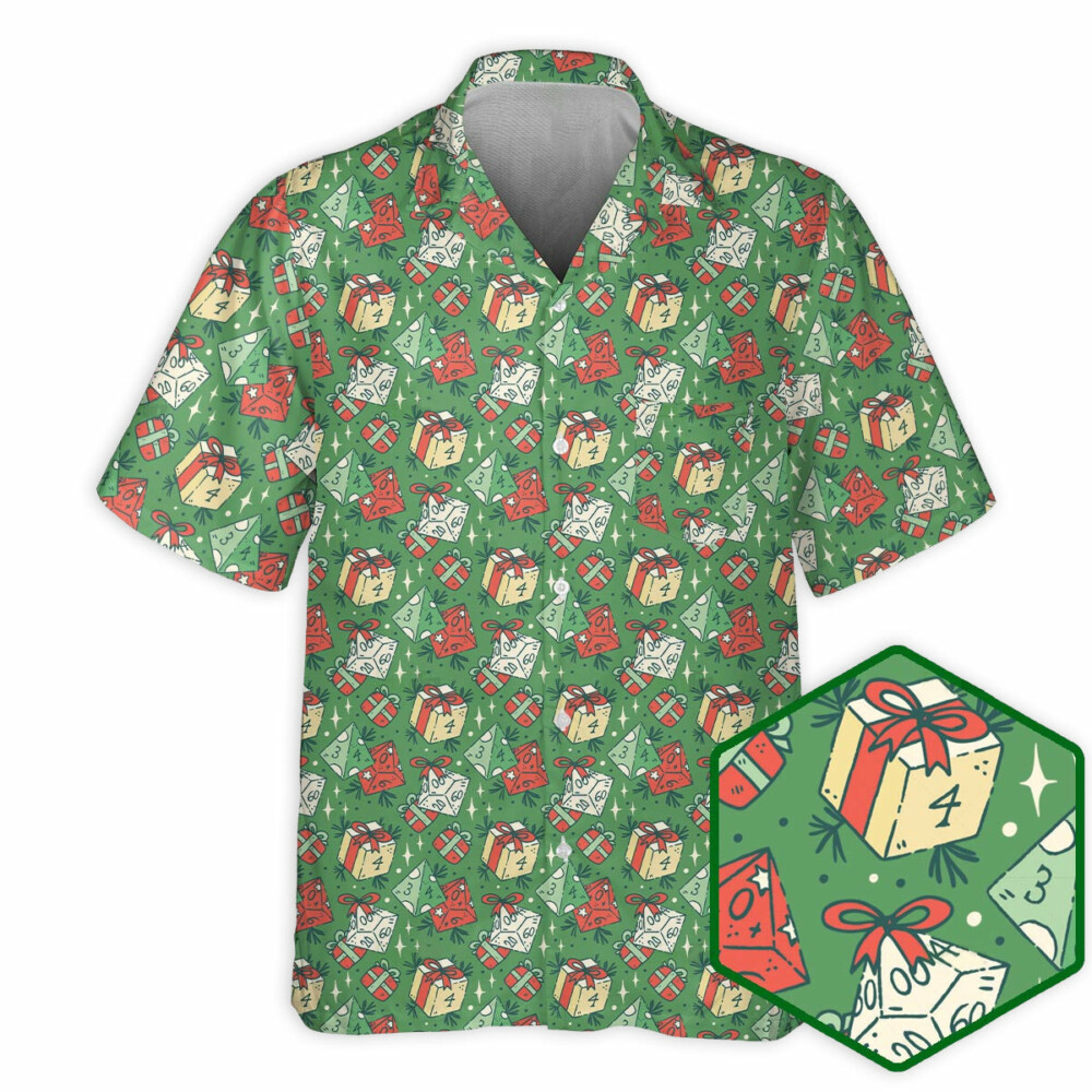 DnD Dice Gift Pattern Small - Hawaiian Shirt - Owl Ohh - Owl Ohh