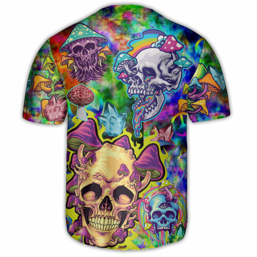 Skull Life Style Mushroom - Baseball Jersey - Owl Ohh - Owl Ohh