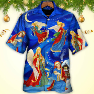 Christmas The Blessed Mother Love Christmas Light Art Style - Hawaiian Shirt - Owl Ohh for men and women, kids - Owl Ohh