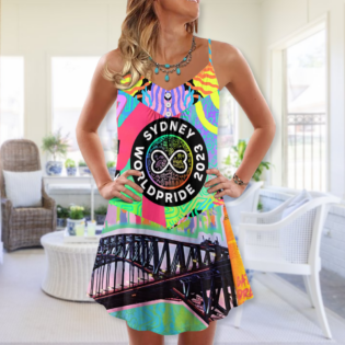 Sydney Mardi Gras Event 2023 - V-neck Sleeveless Cami Dress - Owl Ohh