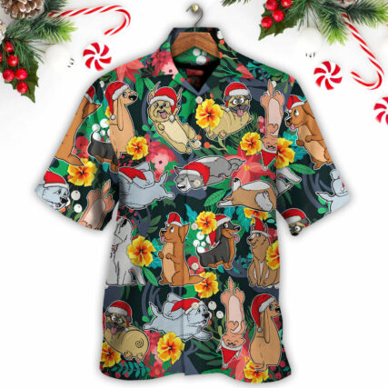 Christmas Dog Santa Merry Xmas - Hawaiian Shirt - Owl Ohh - Owl Ohh