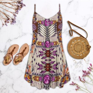 Native Sign Purple Pink Style Summer Vibes - Summer Dress - Owl Ohh - Owl Ohh