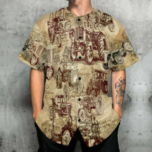 Tractor Farm All I Want To Do Is Work On My Farm - Baseball Jersey - Owl Ohh - Owl Ohh