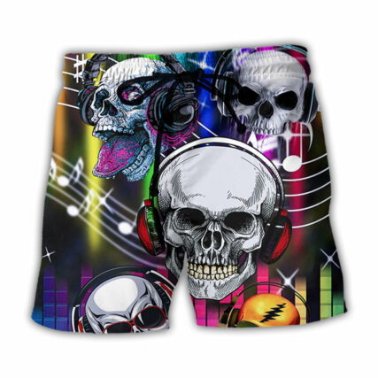 Skull Aloha Skull Music Lets Get High - Beach Short - Owl Ohh - Owl Ohh