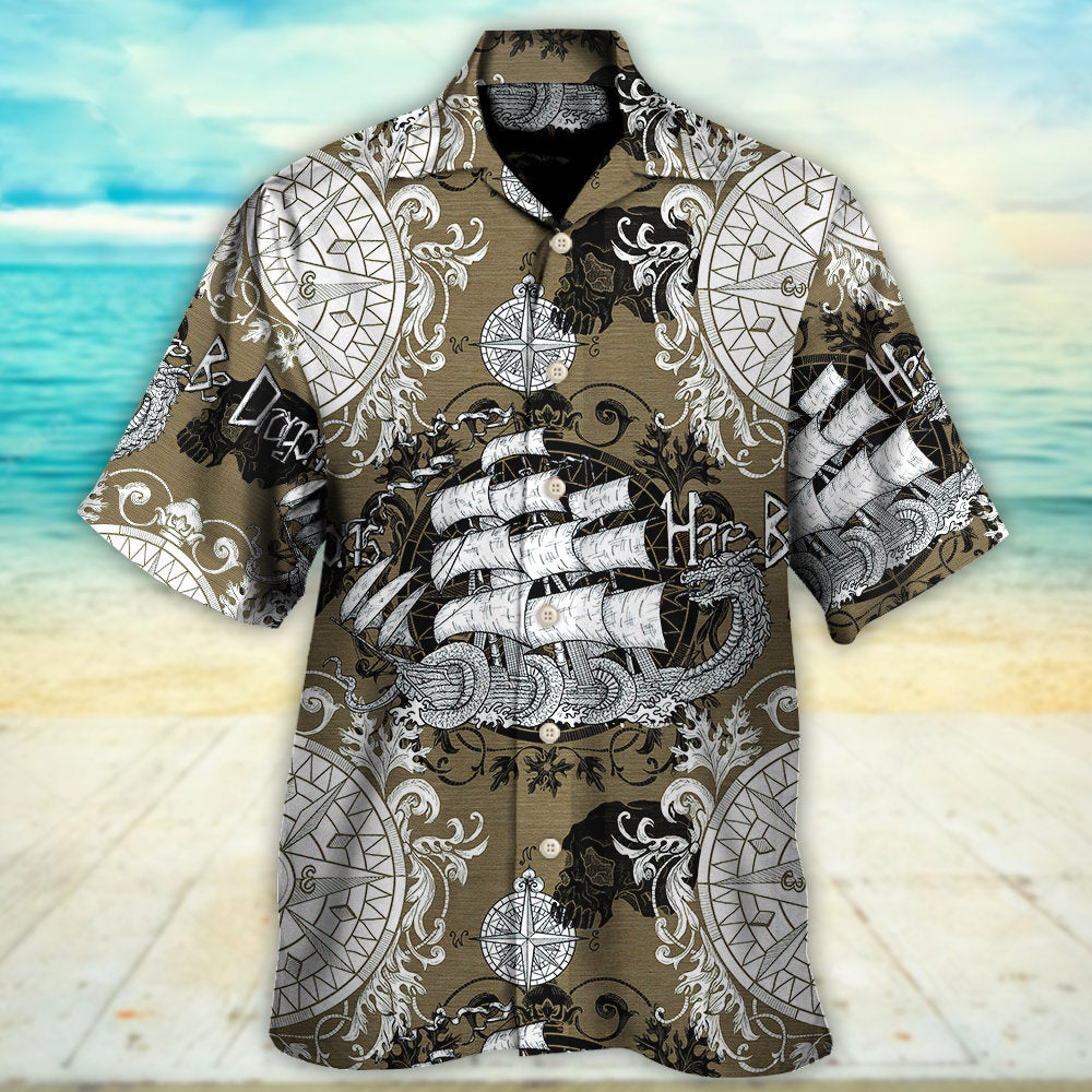 Dragon Old Ship Vintage Anchor Sea Life - Hawaiian Shirt - Owl Ohh - Owl Ohh
