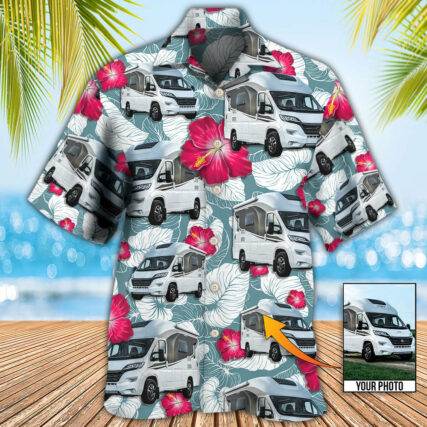 RV Camper Tropical Custom Photo - Hawaiian Shirt - Owl Ohh - Owl Ohh
