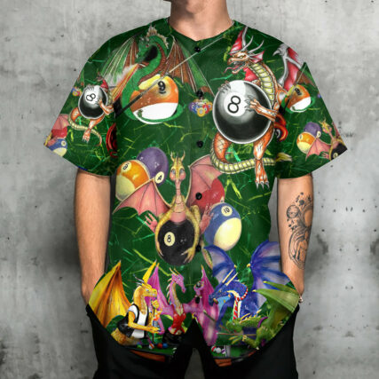 Billiard Dragon Love Life Cool - Baseball Jersey - Owl Ohh - Owl Ohh