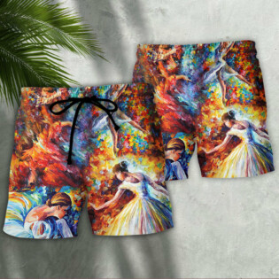 Ballet Colorful Lovely Day - Beach Short - Owl Ohh - Owl Ohh