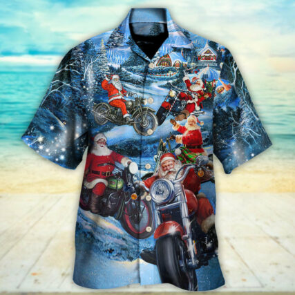 Christmas Driving With Santa Claus In Town - Hawaiian Shirt - Owl Ohh - Owl Ohh