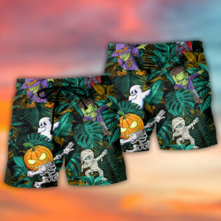 Halloween Dabbing Skeleton Zombie Style - Beach Short - Owl Ohh - Owl Ohh