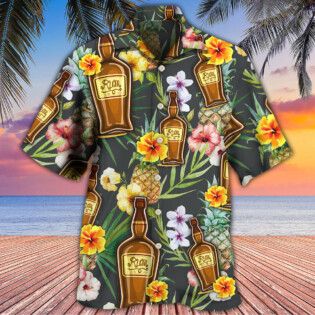 Wine Rum Drinking Tropical Art - Hawaiian Shirt - Owl Ohh - Owl Ohh