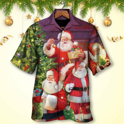 Christmas Funny Santa Claus Gift For Xmas So Happy - Hawaiian Shirt - Owl Ohh for men and women, kids - Owl Ohh