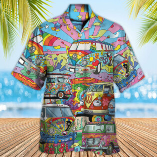 Hippie Van Colorful Art Peace - Hawaiian Shirt - Owl Ohh - Owl Ohh