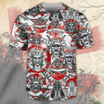 Samurai Japan Red style - Baseball Jersey - Owl Ohh