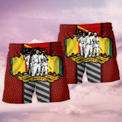Veteran Vietnam Veteran Blood Sweat Tears - Beach Short - Owl Ohh - Owl Ohh
