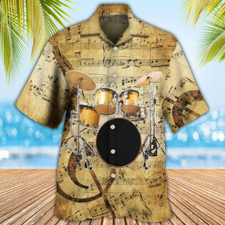 Drum Old Drummer And Lovely Lady Stick - Hawaiian Shirt - Owl Ohh - Owl Ohh