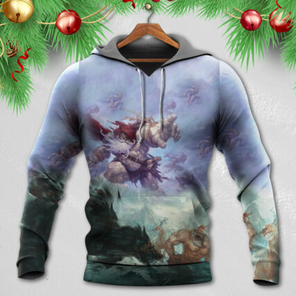 Christmas Santa Dark World Battle - Hoodie - Owl Ohh - Owl Ohh