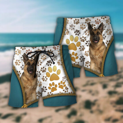 German Shepherd Cool Dog Various Style - Beach Short - Owl Ohh - Owl Ohh