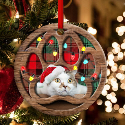 Christmas Meowy Xmas Gifts For Cat Lovers - Circle Ornament - Owl Ohh - Owl Ohh