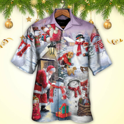 Christmas Santa Claus Buil Snowman Gift For You - Hawaiian Shirt - Owl Ohh - Owl Ohh