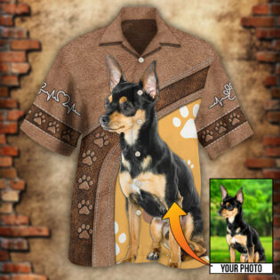 Dog Paw Brown Style Classic Custom Photo Personalized - Hawaiian Shirt - Owl Ohh - Owl Ohh