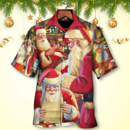 Christmas Santa Claus Story Happy Xmas Art Style - Hawaiian Shirt - Owl Ohh - Owl Ohh