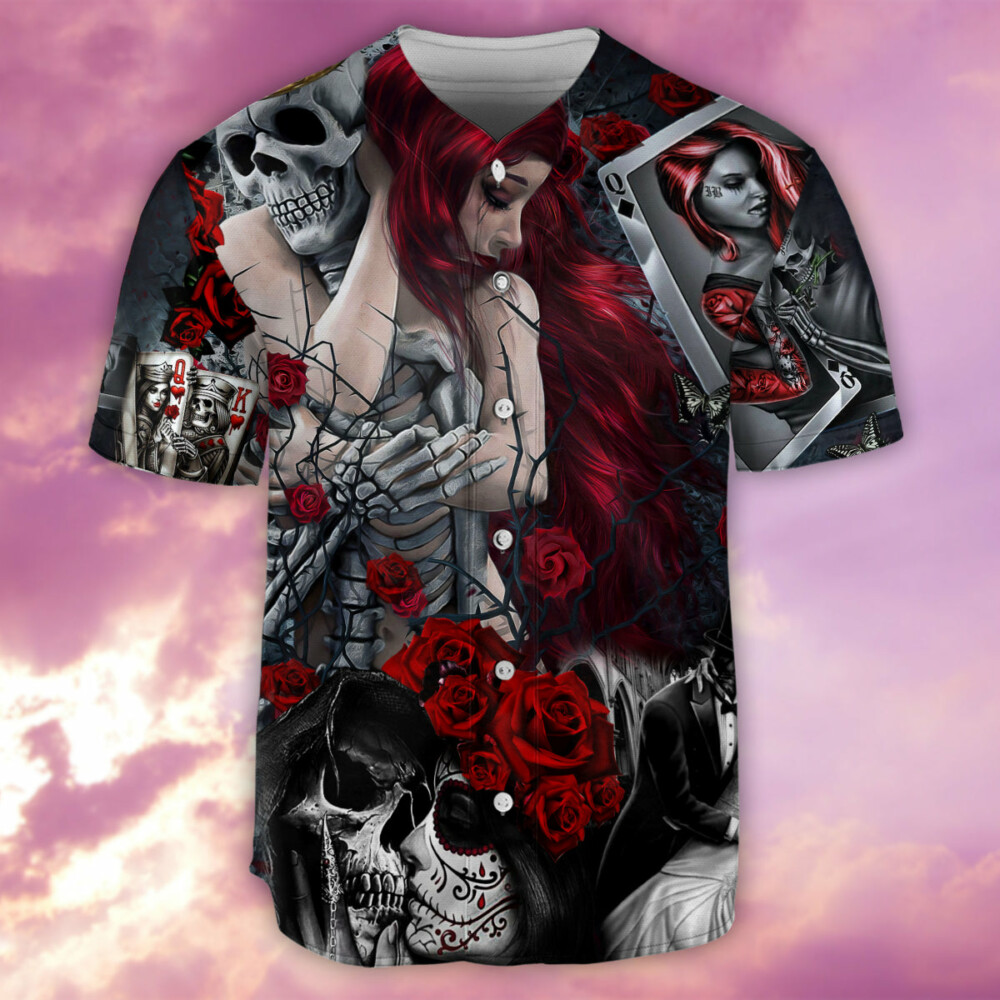 Skull Love Is Life - Baseball Jersey - Owl Ohh - Owl Ohh