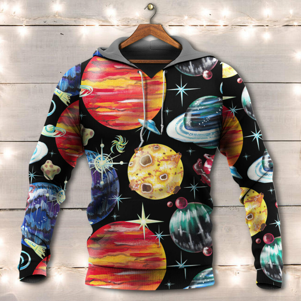 Planet Black Art Style - Hoodie - Owl Ohh - Owl Ohh