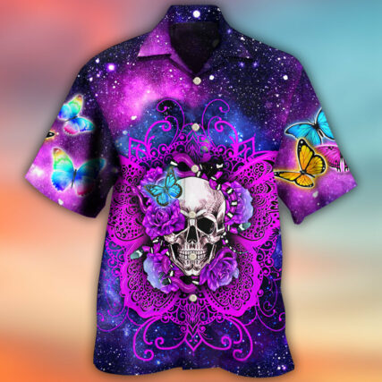 Skull Butterfly Snake Lighting Flower - Hawaiian Shirt - Owl Ohh - Owl Ohh