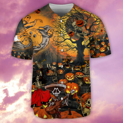 Skull Halloween Darkness - Baseball Jersey - Owl Ohh - Owl Ohh