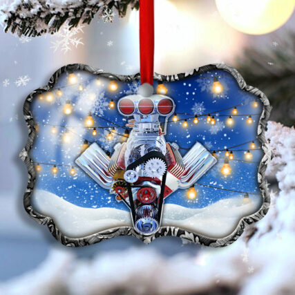 Hot Rod Christmas Snow Ball - Horizonal Ornament - Owl Ohh - Owl Ohh