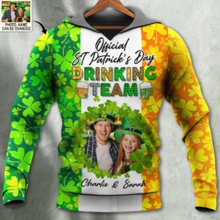 ST Patrick's Day Official Irish Drinking Team Beer Lover Custom Photo Personalized - Hoodie - Personalized Photo Gifts - Owl Ohh