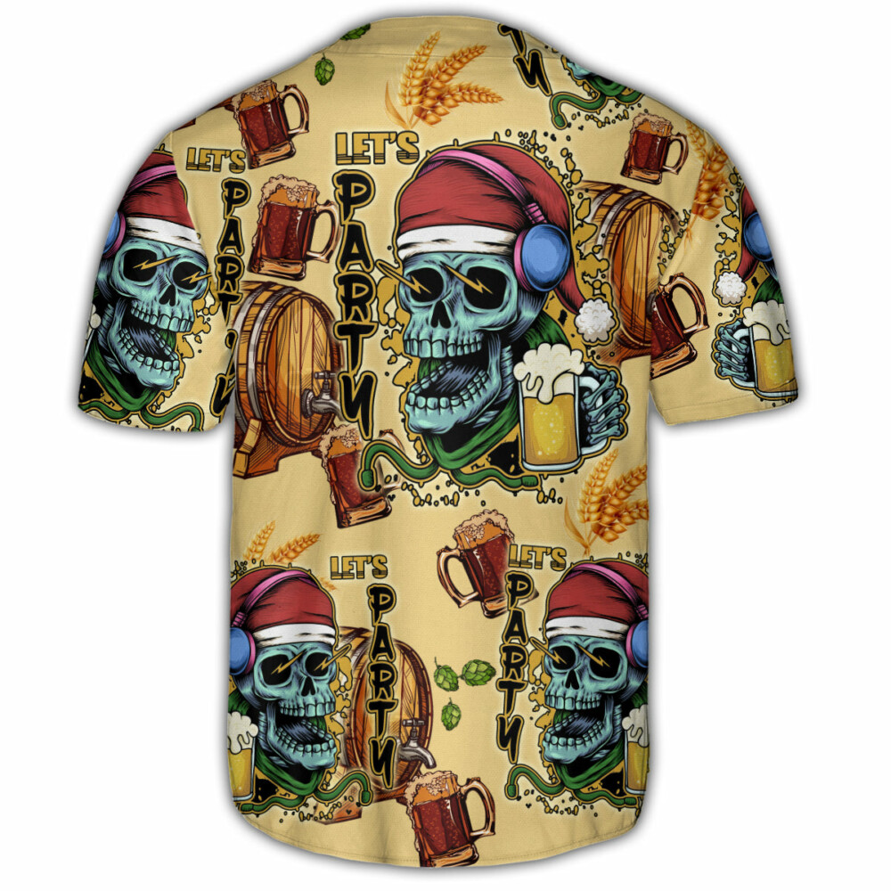 Skull Merry Xmas - Baseball Jersey - Owl Ohh - Owl Ohh