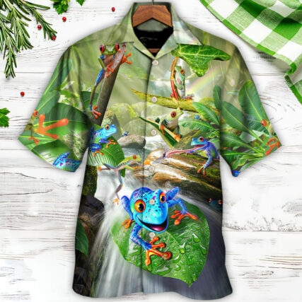 Frog Every Journey Begins With A Single Hop - Hawaiian Shirt - Owl Ohh - Owl Ohh