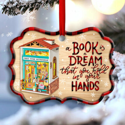 Bookstore Christmas Keep Calm And Read A Book - Horizonal Ornament - Owl Ohh - Owl Ohh